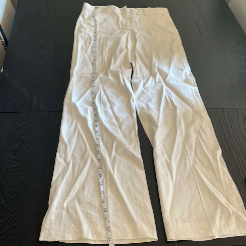 Theory pantsuit. NWT. white/cream with light grey stripes. Size 4